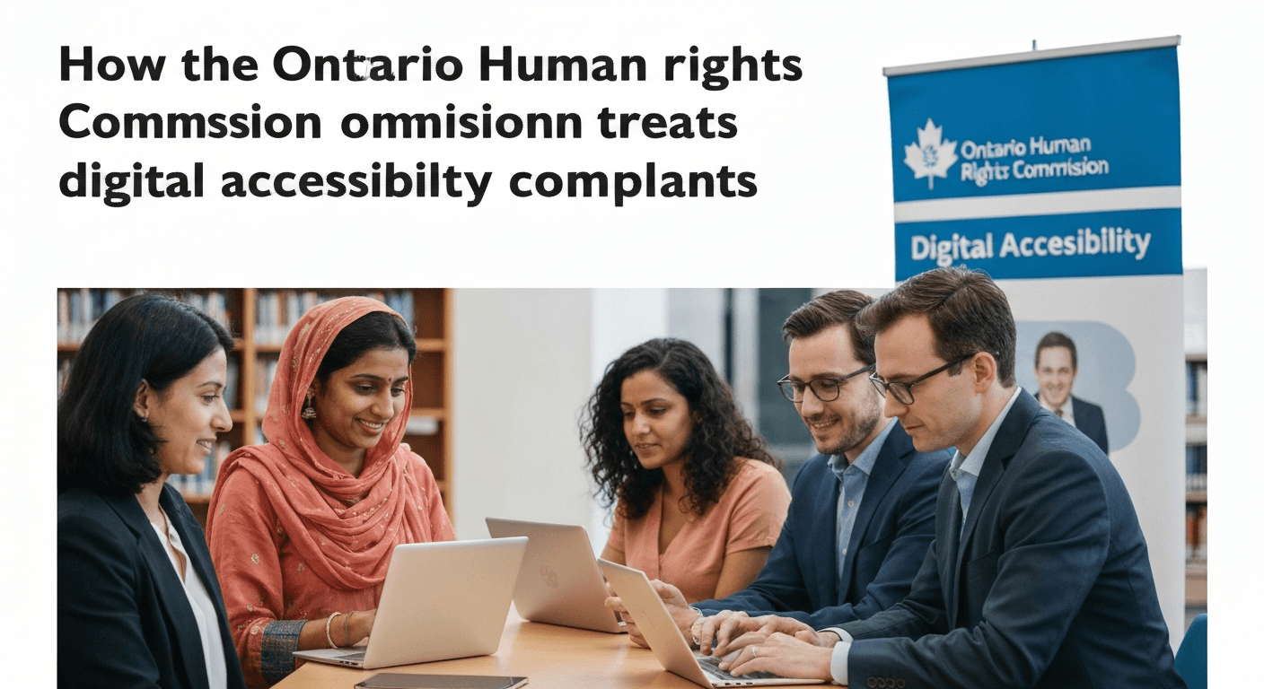 Image illustrating how the Ontario Human Rights Commission treats digital accessibility complaints.